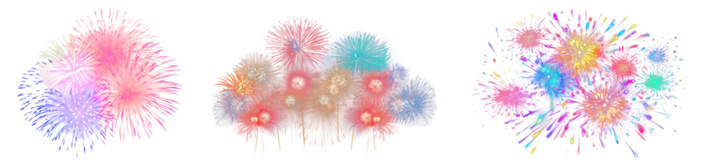 Firework png cut out element set