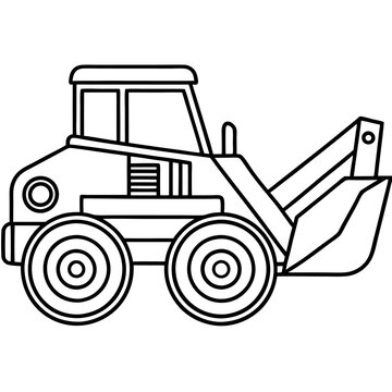 recommend clip art: loader machine outline coloring book page line art drawing