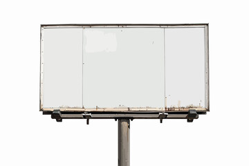 Obraz premium Empty Billboard Single Clipart Isolated on White Background