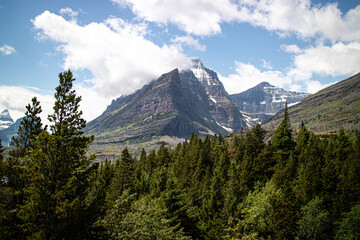 St Mary Lake and Wild Goose island, Glacier national park, Montana, USA. August 2024