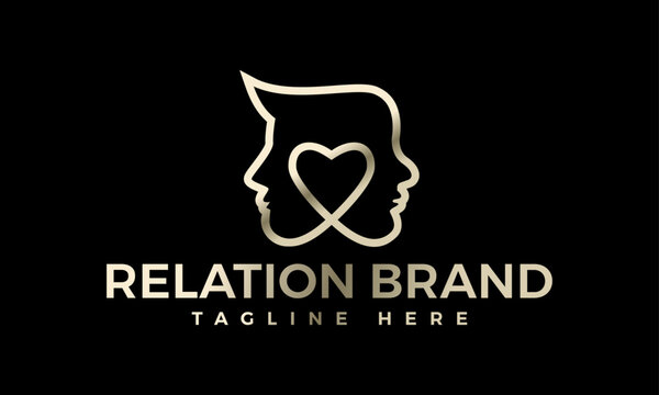 Unisex Man And Woman Beauty Relation Logo Design Vector Icon Symbol Illustrations. Multifunctional logo that can used in many men women business companies and services. its a creative and cool icon