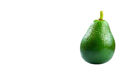 Green Avocado on Distorted Grid Background