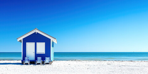 Obraz premium A life-saving bay on the beach