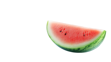 Watermelon Slice with Glitch Art Background