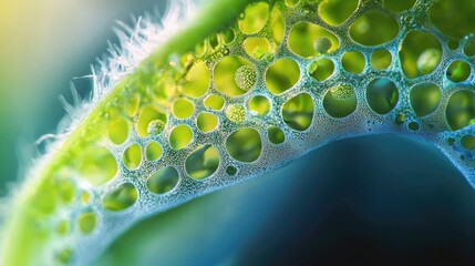 Macro view of plant xylem and phloem structures
