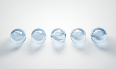 3D Collagen Skin Serum and Vitamin illustration isolated on soft color background. concept skin care cosmetics solution. 3d rendering.	
