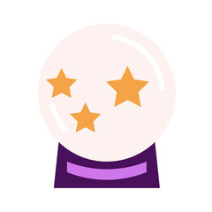 Magicball Witch vector on the white background