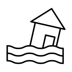 Flood line icon