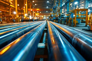 Close-Up of Metal Pipes in an Industrial Setting