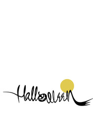 Happy Halloween text design vector for template and poster background 