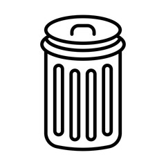 Trash can line icon