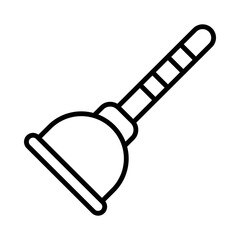 Plunger line icon