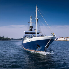 Close-Up of a Ship on the Water