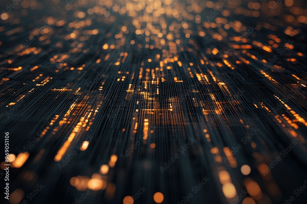 Wall mural illuminating the digital realm: a glimpse into data and information flow in modern technology