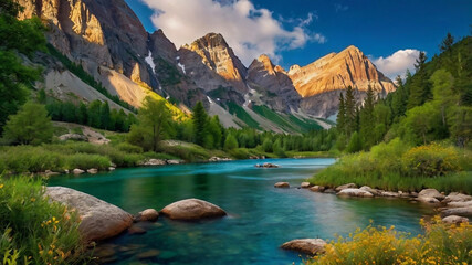 the background is cool and calm natural scenery