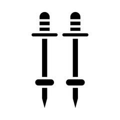 Ski Poles glyph icon
