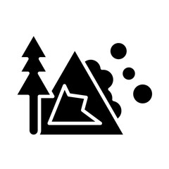 Avalanche Warning glyph icon