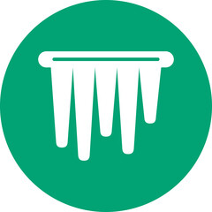 Icicle glyph circle icon