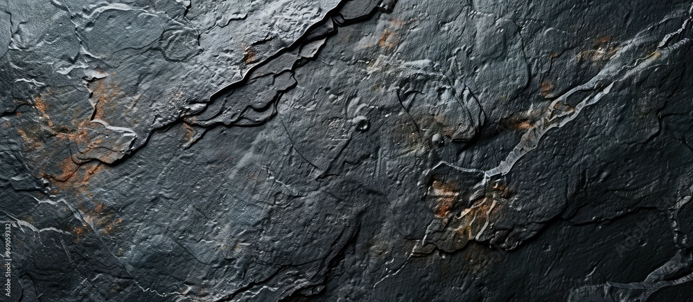 Aufkleber Black stone surface and backdrop. with copy space image. Place for adding text or design