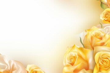 Elegant and delicate floral background in warm colors adorned with vibrant yellow roses