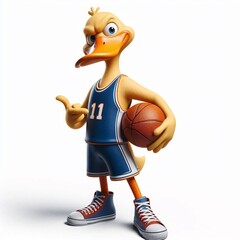 Basketball animals on white background
