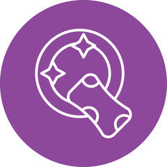 Washing plate line circle icon