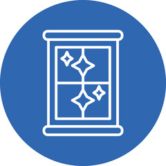 Window cleaner line circle icon