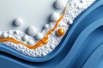 Eczema Care Transformation represented in an abstract design, showing the shift from traditional treatments to cutting-edge therapies