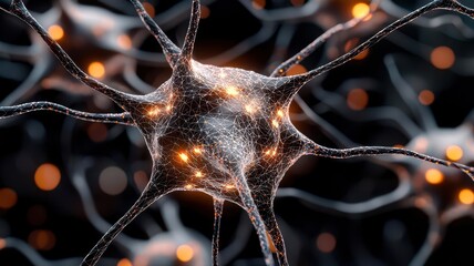 Neural networks optimizing classification tasks with big data, top view, showing layers and nodes, sci-fi tone, Tetradic color scheme
