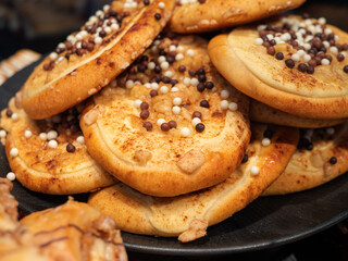 Delicious Sweet Cookies Topped with Sprinkles