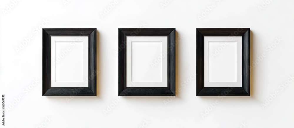 Aufkleber Isolated picture frame photo frame white backdrop. with copy space image. Place for adding text or design