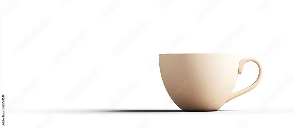Poster Cup isolated against a white background. with copy space image. Place for adding text or design