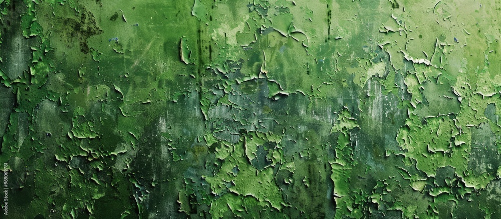 Poster texture of a green concrete or plastered wall abstract backdrop for design featuring copy space for 