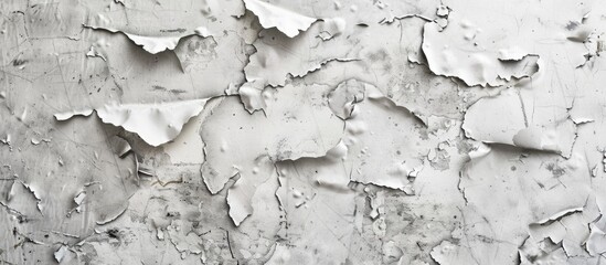 Collection of textures featuring old torn paper wallpaper Ripped pieces of paper on concrete walls A variety of expansive vintage backgrounds for design purposes. with copy space image