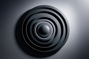 Fototapeta premium Hypnotic Circular Design with Shadowed Backdrop and 3D Elements