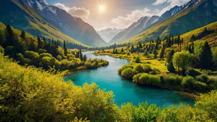 Fototapeta premium the background is cool and calm natural scenery
