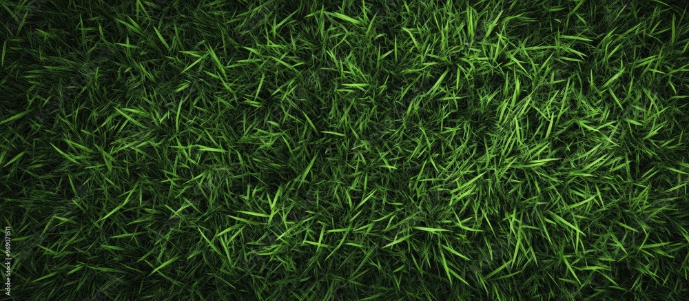 Leinwandbilder Top view of green grass texture. with copy space image. Place for adding text or design