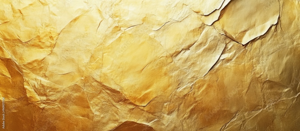 Poster Gold texture of Japanese paper. with copy space image. Place for adding text or design