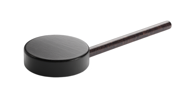 Black Wooden Hammer with Abstract Pattern