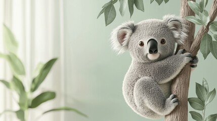 Cute Koala Bear in Tree