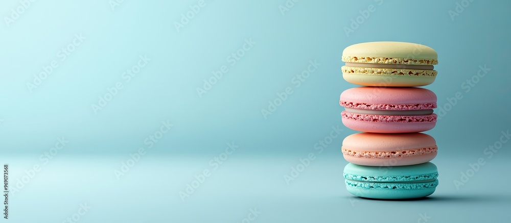 Fototapete macaron cake. with copy space image. place for adding text or design