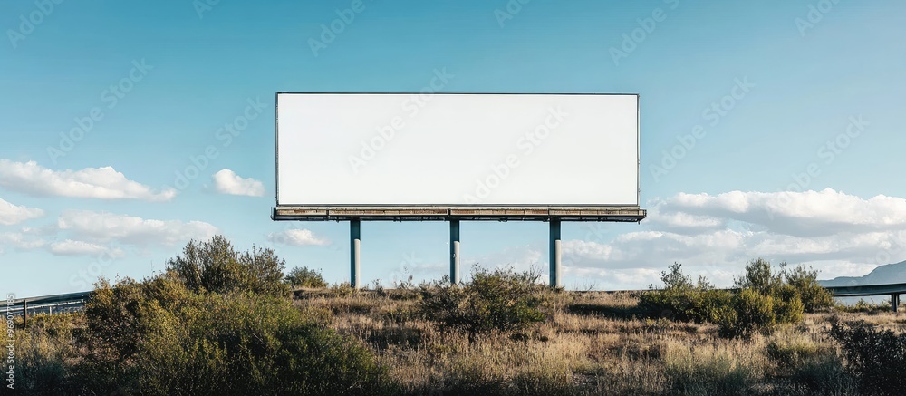 Poster Large billboard along the road. with copy space image. Place for adding text or design