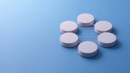 Peertopeer transaction dashboard, showing connections and transaction paths, 3D illustration