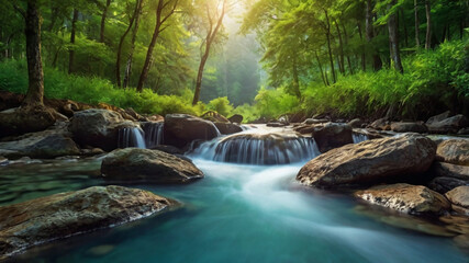 Obraz premium the background is cool and calm natural scenery