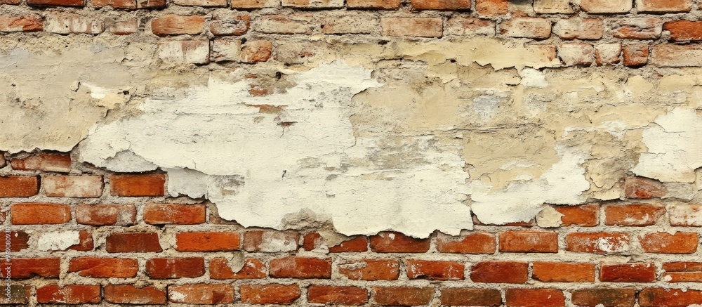 Leinwandbilder A brick wall featuring both old and new bricks Suitable as a background for design and presentations. with copy space image. Place for adding text or design