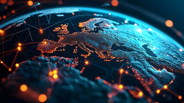 Digital Globalization:Interconnected Trade Routes and International Markets
