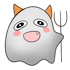 Cute little ghost on Halloween