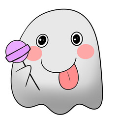 Cute little ghost on Halloween