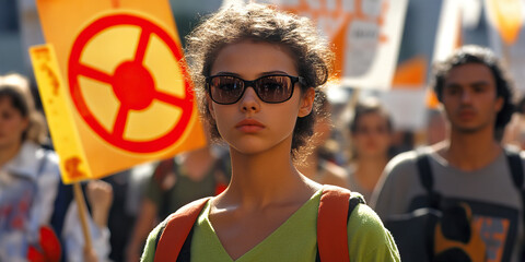 Ban the Bomb Movement: Protesters holding signs and marching against nuclear war