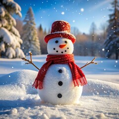 Obraz premium snowman of the snow